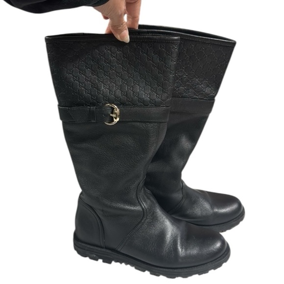 Gucci Boots Black GG Slip On Women’s Size 36 Authentic - Picture 12 of 12